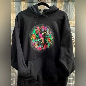 Dave Matthews Band HOODIE. Colorful Firedancer hoodie, DMB Fan, Coffee Rings